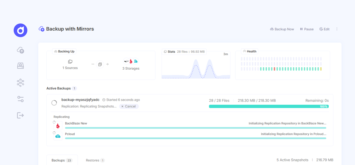 Pluton Backup Progress